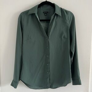 Ann Taylor blouse, dark green, size XS